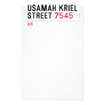 usamah kriel street  Stationery