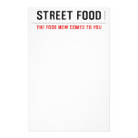 Street food  Stationery