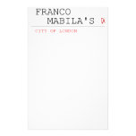 franco    mabila's  Stationery