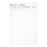 DoNNA M JONES  She DiD It Street  Stationery