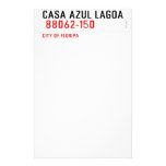 CASA AZUL LAGOA   Stationery