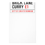 Brick Lane Curry  Stationery