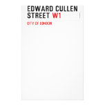 Edward Cullen Street  Stationery