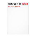 Chaznut rd  Stationery