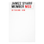Jamzz Syarif Member  Stationery