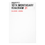 Happy 10th Monthsary Khaeram  Stationery