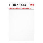 Old Oak estate  Stationery