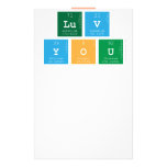 I 
 luv 
 You  Stationery