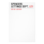 Spencers Lettings Dept.  Stationery