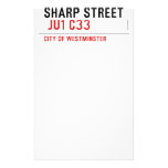 SHARP STREET   Stationery