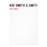 We are Smith & Smith  Stationery