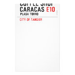 Coffee shop Caracas  Stationery
