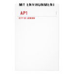 My environment    Stationery