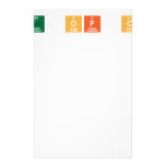 department of chemistry  Stationery