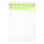 brewer road  Stationery