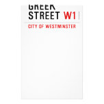 Greek Street  Stationery