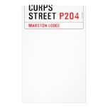 Corps Street  Stationery