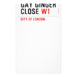 GAY GINGER CLOSE  Stationery