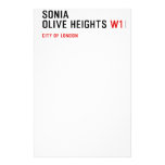 Sonia olive heights  Stationery