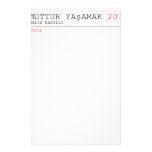 umuttur yaşamak  Stationery