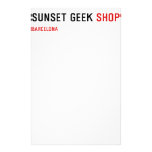 SUNSET GEEK  Stationery