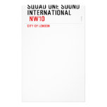 SQUAD ONE SOUND INTERNATIONAL   Stationery