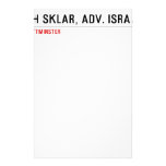 Daliah Sklar, Adv. Israel   Stationery