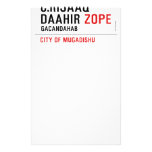 C.risaaq daahir  Stationery