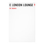 The London Lounge  Stationery