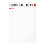 Crouch Hall Road  Stationery