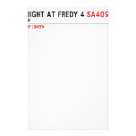 5 night at fredy 4  Stationery