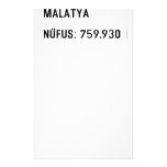 MALATYA  NÜFUS: 759.930  Stationery