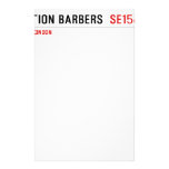Station barbers   Stationery