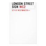 LONDON STREET SIGN  Stationery