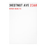  Chestnut Ave  Stationery