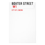 Boxter Street    Stationery