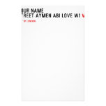 Your Name Street aymen abi love w1  Stationery