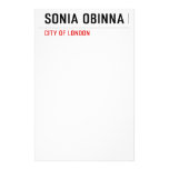 SONIA OBINNA  Stationery