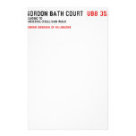 Gordon Bath Court   Stationery