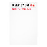 Keep calm  Stationery
