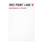 THREE POINT LANE  Stationery