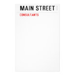 MAIN STREET  Stationery