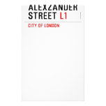 alexzander Street  Stationery