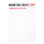NAMTON DRIVE  Stationery