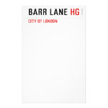 Barr Lane  Stationery