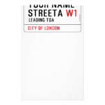 Your Name Streeta  Stationery