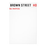 paul brown street   Stationery