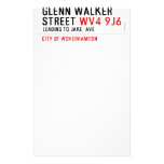 glenn walker street  Stationery
