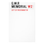 G.w.r memorial  Stationery