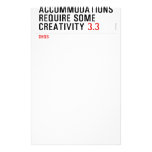 Accommodations require some creativity  Stationery